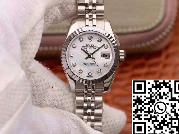 28MM Dial White Datejust Rolex Lady 1006